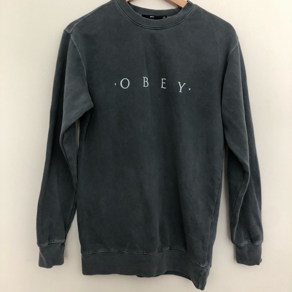 Obey Pullover Blue/Grey Size S